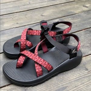 EUC Red and Pink Chaco Z 9 Made in the USA